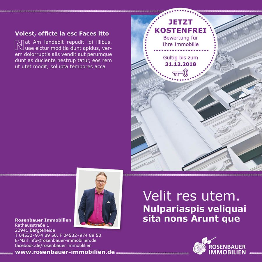 Immobilien Akquise Flyer Marketingagentur Michael Rosenbauer